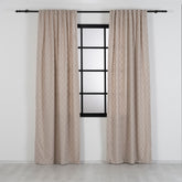 FLOSIA Fluffy Pom Pom Panel Curtain – Beige